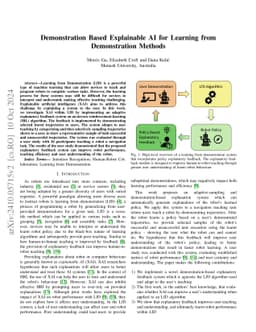 Demonstration Based Explainable AI for Learning from Demonstration
  Methods