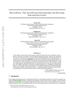 Wolf2Pack: The AutoFusion Framework for Dynamic Parameter Fusion