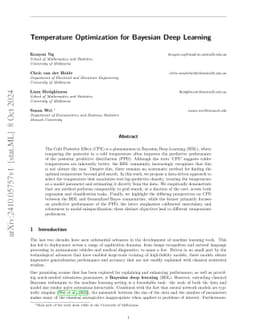Temperature Optimization for Bayesian Deep Learning