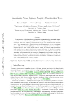 Uncertainty-Aware Fairness-Adaptive Classification Trees