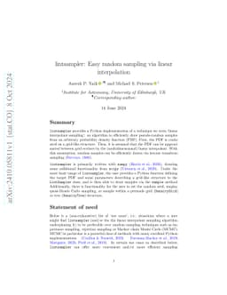 lintsampler: Easy random sampling via linear interpolation