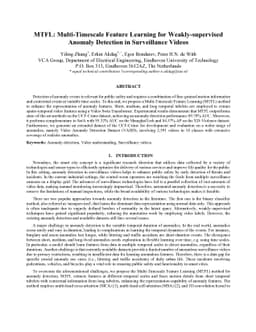 MTFL: Multi-Timescale Feature Learning for Weakly-Supervised Anomaly
  Detection in Surveillance Videos