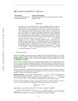 Mini-Batch Kernel $k$-means