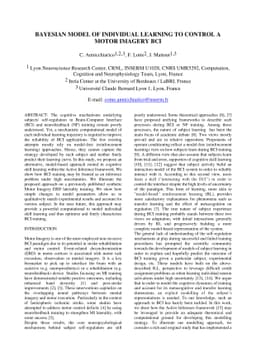Bayesian model of individual learning to control a motor imagery BCI