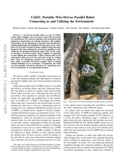 CubiX: Portable Wire-Driven Parallel Robot Connecting to and Utilizing
  the Environment