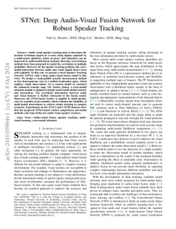STNet: Deep Audio-Visual Fusion Network for Robust Speaker Tracking