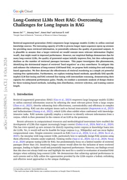 Long-Context LLMs Meet RAG: Overcoming Challenges for Long Inputs in RAG