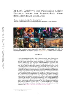 AP-LDM: Attentive and Progressive Latent Diffusion Model for
  Training-Free High-Resolution Image Generation