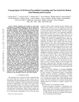 ConceptAgent: LLM-Driven Precondition Grounding and Tree Search for
  Robust Task Planning and Execution