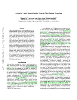 Adaptive Label Smoothing for Out-of-Distribution Detection