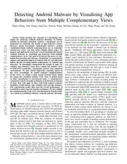 Detecting Android Malware by Visualizing App Behaviors from Multiple
  Complementary Views