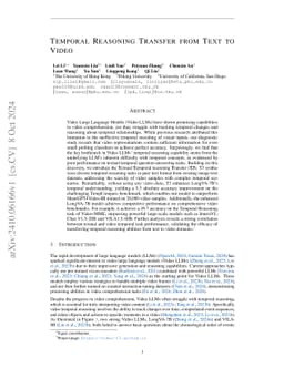 Temporal Reasoning Transfer from Text to Video