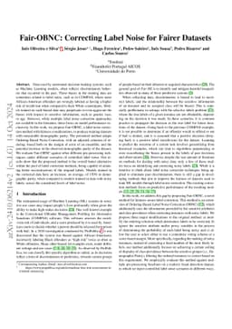 Fair-OBNC: Correcting Label Noise for Fairer Datasets