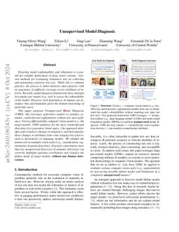 Unsupervised Model Diagnosis