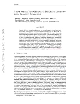 Think While You Generate: Discrete Diffusion with Planned Denoising