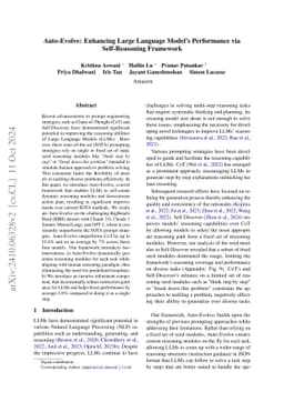 Auto-Evolve: Enhancing Large Language Model's Performance via
  Self-Reasoning Framework