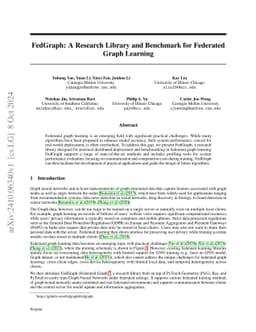 FedGraph: A Research Library and Benchmark for Federated Graph Learning