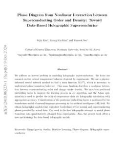 Phase Diagram from Nonlinear Interaction between Superconducting Order and Density: Toward Data-Based Holographic Superconductor