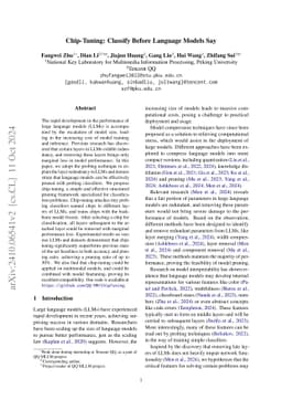 Chip-Tuning: Classify Before Language Models Say