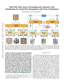 Pair-VPR: Place-Aware Pre-training and Contrastive Pair Classification for Visual Place Recognition with Vision Transformers