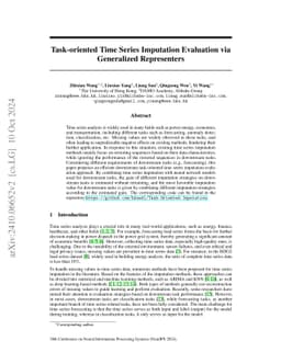 Task-oriented Time Series Imputation Evaluation via Generalized
  Representers