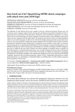 How hard can it be? Quantifying MITRE attack campaigns with attack trees
  and cATM logic