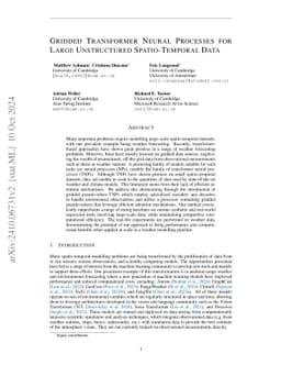 Gridded Transformer Neural Processes for Large Unstructured
  Spatio-Temporal Data