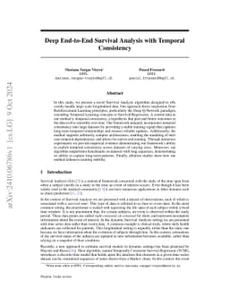 Deep End-to-End Survival Analysis with Temporal Consistency