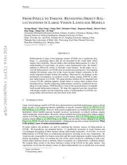 From Pixels to Tokens: Revisiting Object Hallucinations in Large
  Vision-Language Models