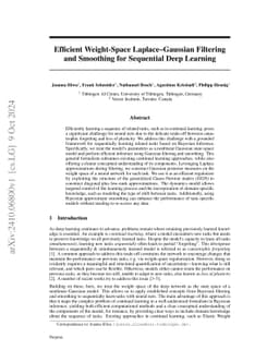 Efficient Weight-Space Laplace-Gaussian Filtering and Smoothing for
  Sequential Deep Learning