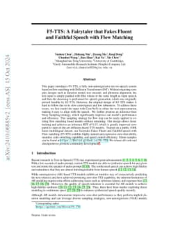 F5-TTS: A Fairytaler that Fakes Fluent and Faithful Speech with Flow
  Matching
