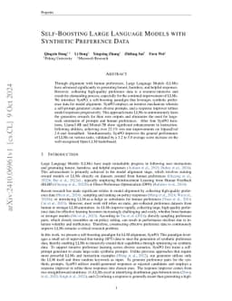 Self-Boosting Large Language Models with Synthetic Preference Data