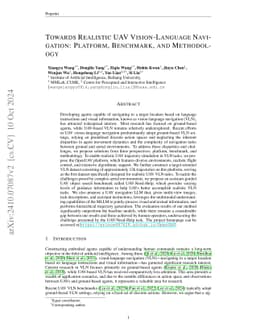 Towards Realistic UAV Vision-Language Navigation: Platform, Benchmark,
  and Methodology