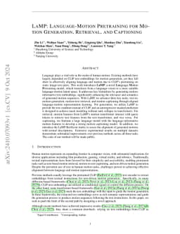 LaMP: Language-Motion Pretraining for Motion Generation, Retrieval, and Captioning