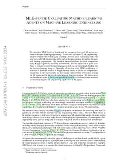 MLE-bench: Evaluating Machine Learning Agents on Machine Learning
  Engineering