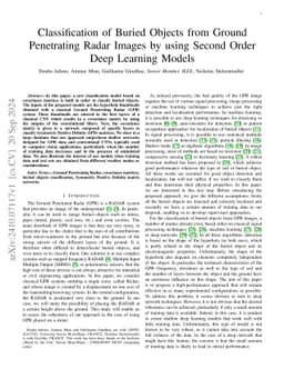 Classification of Buried Objects from Ground Penetrating Radar Images by
  using Second Order Deep Learning Models