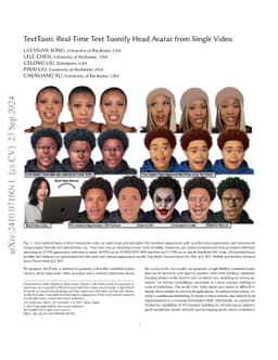 TextToon: Real-Time Text Toonify Head Avatar from Single Video