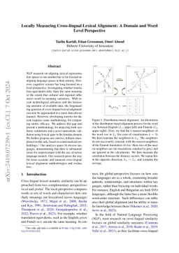 Locally Measuring Cross-lingual Lexical Alignment: A Domain and Word
  Level Perspective