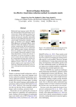 Retrieval Replace Reduction: An effective visual token reduction method
  via semantic match