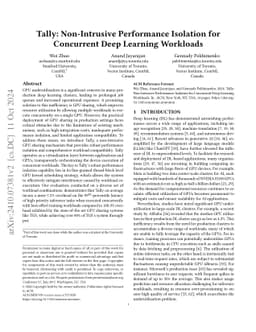 Tally: Non-Intrusive Performance Isolation for Concurrent Deep Learning
  Workloads