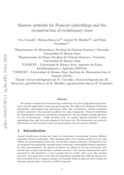 Siamese networks for Poincaré embeddings and the reconstruction of
  evolutionary trees