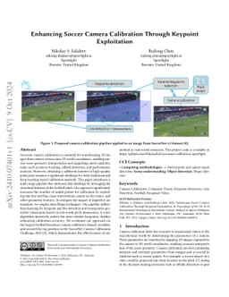 Enhancing Soccer Camera Calibration Through Keypoint Exploitation