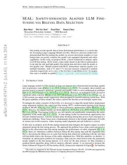 SEAL: Safety-enhanced Aligned LLM Fine-tuning via Bilevel Data Selection