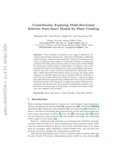 CountMamba: Exploring Multi-directional Selective State-Space Models for
  Plant Counting