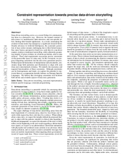 Constraint representation towards precise data-driven storytelling