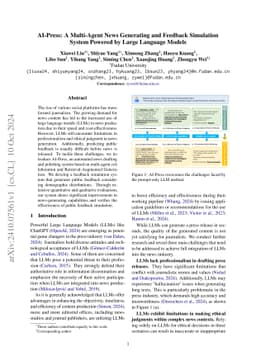 AI-Press: A Multi-Agent News Generating and Feedback Simulation System
  Powered by Large Language Models