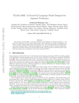 PLaMo-100B: A Ground-Up Language Model Designed for Japanese Proficiency
