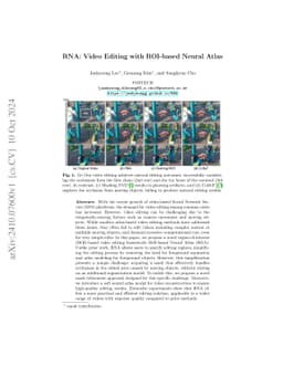RNA: Video Editing with ROI-based Neural Atlas