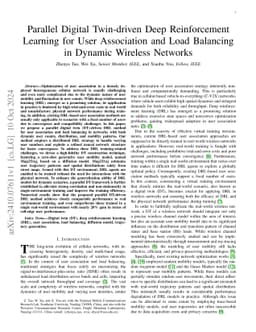 Parallel Digital Twin-driven Deep Reinforcement Learning for User
  Association and Load Balancing in Dynamic Wireless Networks