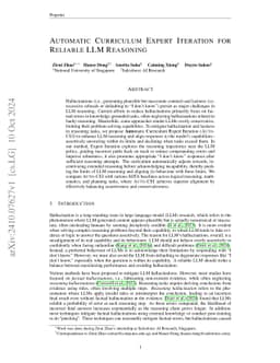 Automatic Curriculum Expert Iteration for Reliable LLM Reasoning